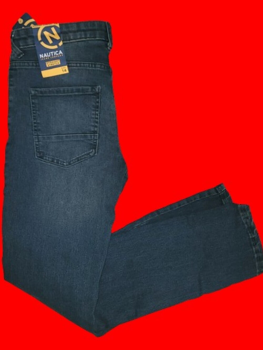 Nautica STRAIGHT STRETCH JEANS, YOUTH SIZE 14, NWT